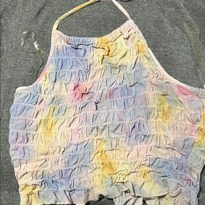 American Eagle Outfitters Pastel Tie-Dye Halter Top